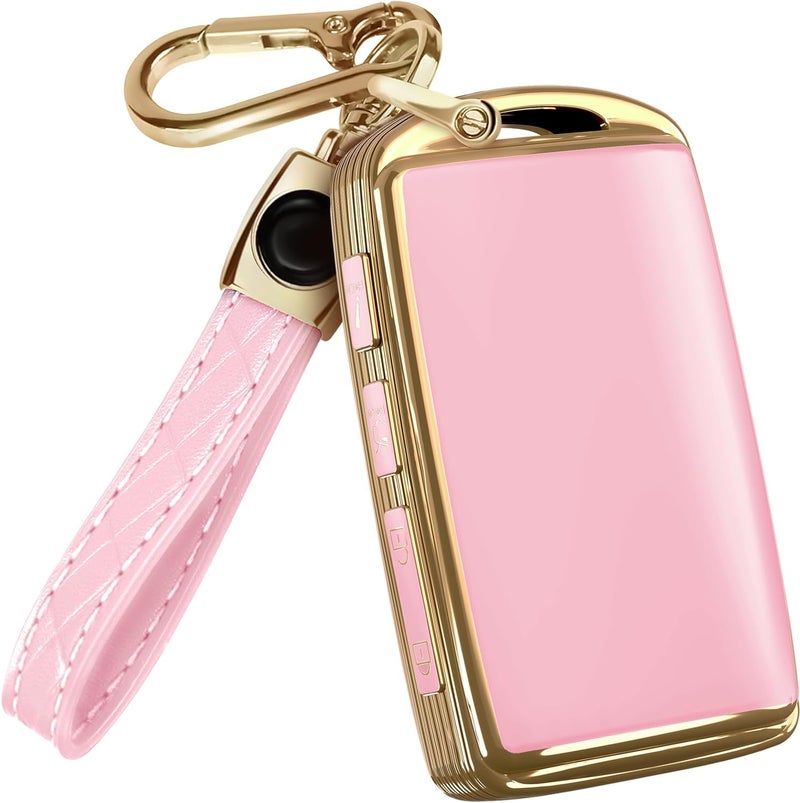 Lucrum Compatible with Mazda Key Fob Cover & Leather Keychain - TPU Case for 3, 6, CX-5 CX-9 CX-30 CX-50 CX-70 (2019-2025) - Image 1